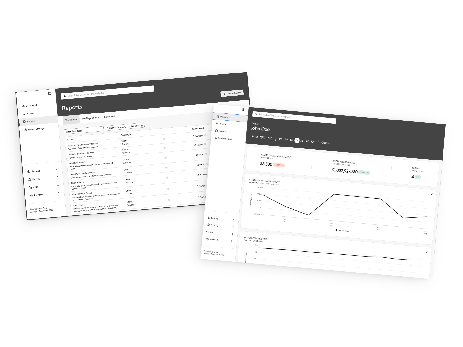 PureReports Screenshots