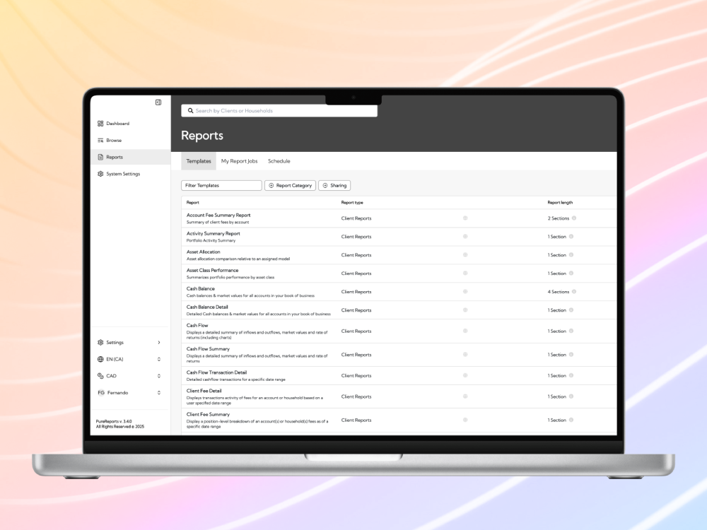 PureReports Screenshot